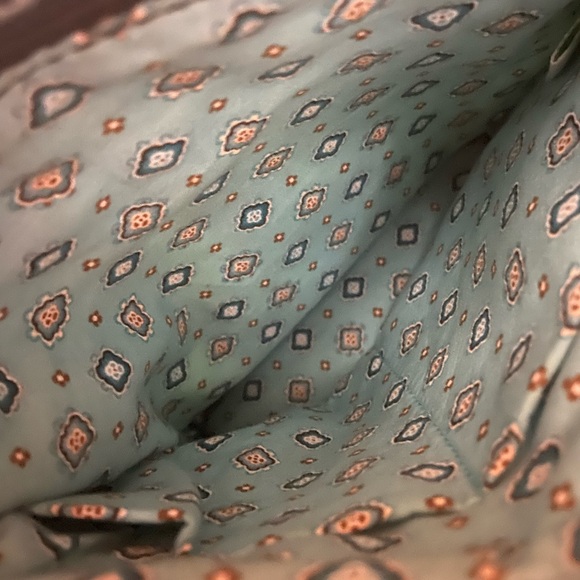 Vera Bradley Hannah Java Blue & Brown Sm Purse NWT - Picture 6 of 8